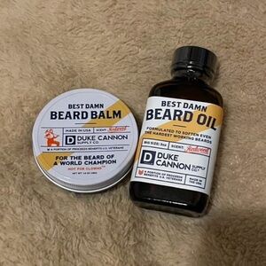 Bundle Duke Cannon Best Darn Beard Balm and Oil New Sealed